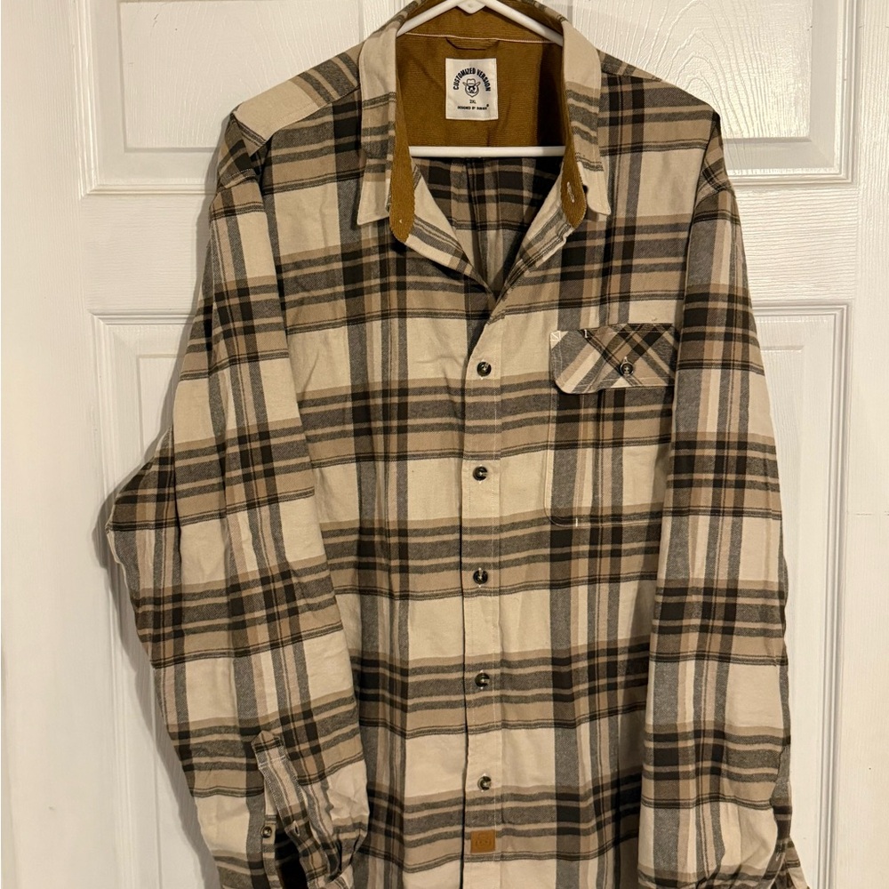 Plaid Button-Up Shirt